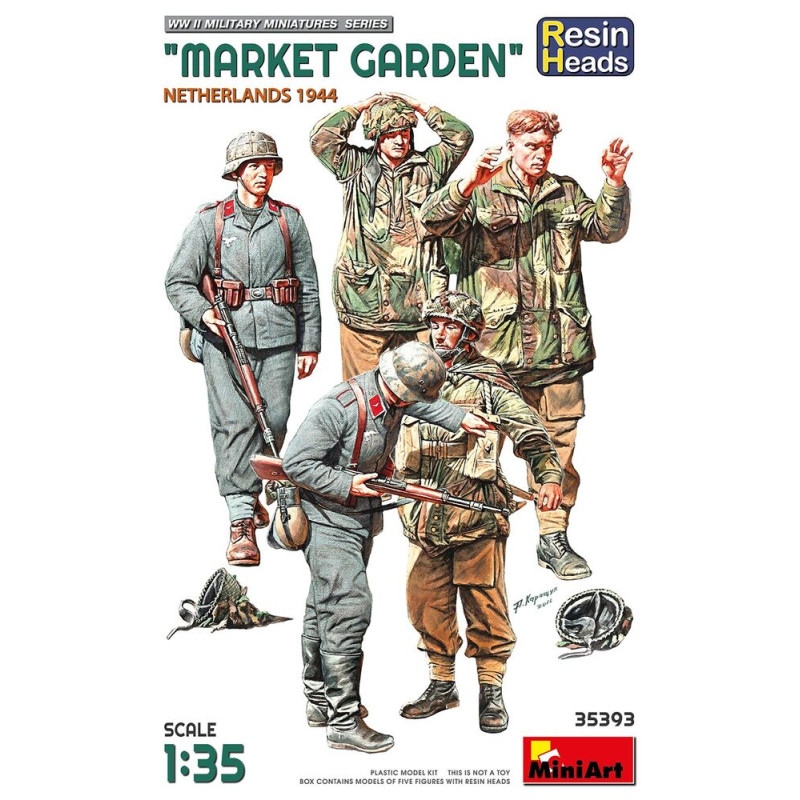 Market Garden (Pays-Bas 1944) Têtes en résine - 1/35 - MINIART 35393