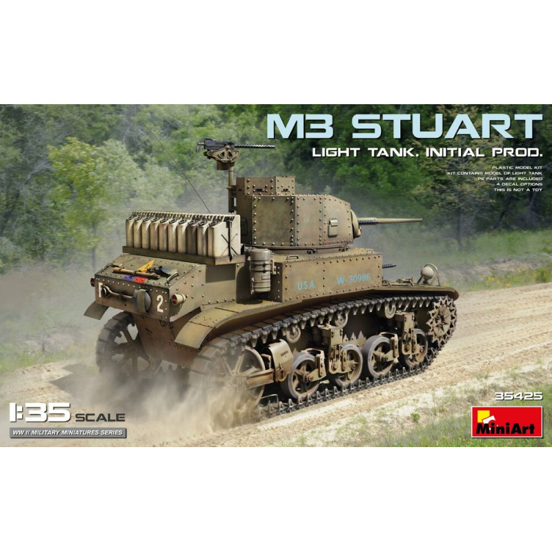 Char léger M3 Stuart. Production initiale - 1/35 - MINIART 35425