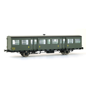 Voiture S-O 3ème CL + compartiment Postal SNCF ép. IIIa - HO - REE VB-148