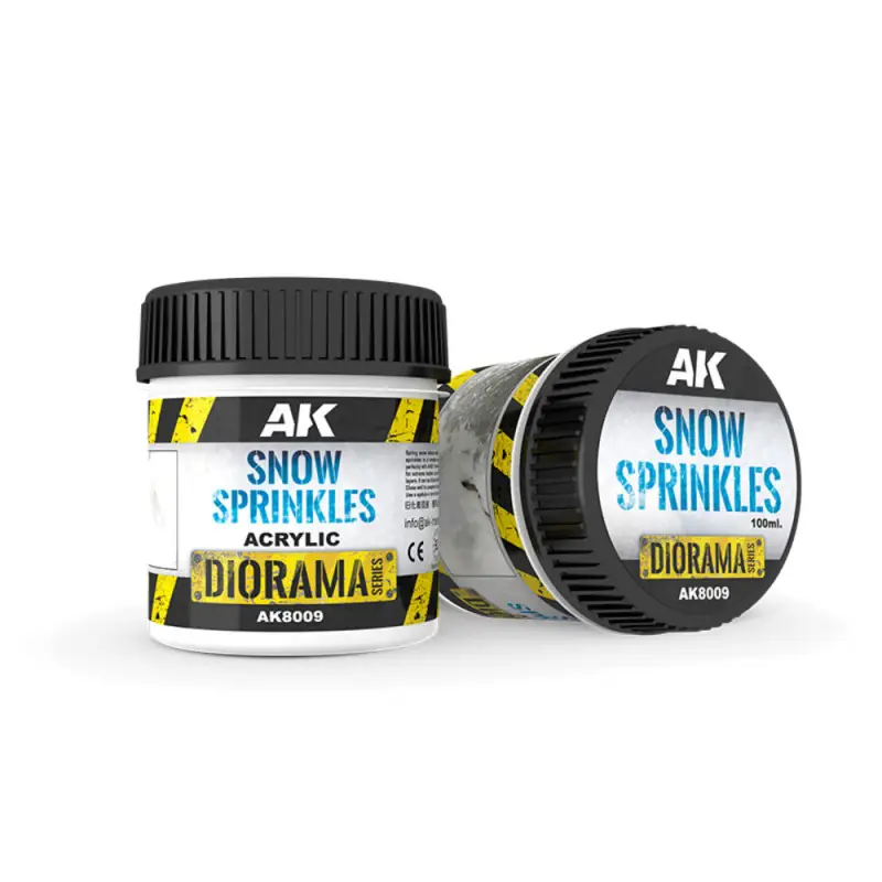 Peinture acrylique texturée paillettes de neige 100ml - AK INTERACTIVE AK8009