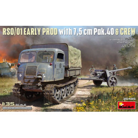 RSO/01 Première production avec canon Pak.40 de 7,5 cm et équipage - 1/35 - MINIART 35485