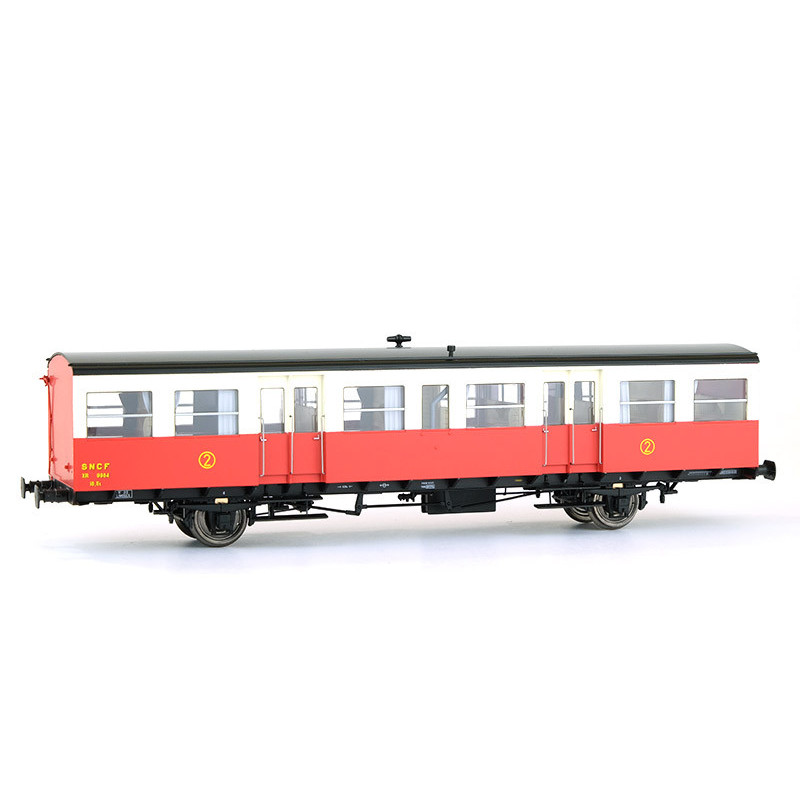 Voiture S-O 2ème Rouge et crème autorail SNCF ép. IIIb échelle HO - REE VB-157