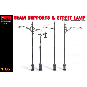 Supports de ligne de tramway et lampadaires - 1/35 - MINIART 35523