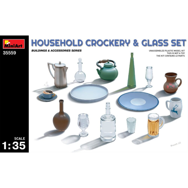 Service de vaisselle et de verres pour la maison - 1/35 - MINIART 35559