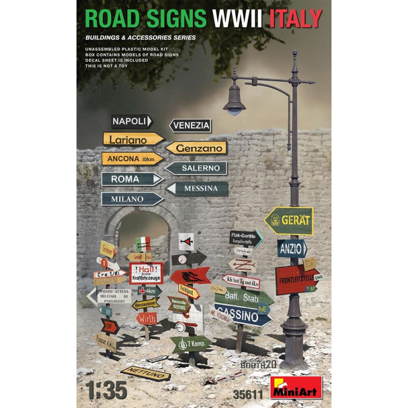 Panneaux de signalisation Italie WWII - 1/35 - MINIART 35611