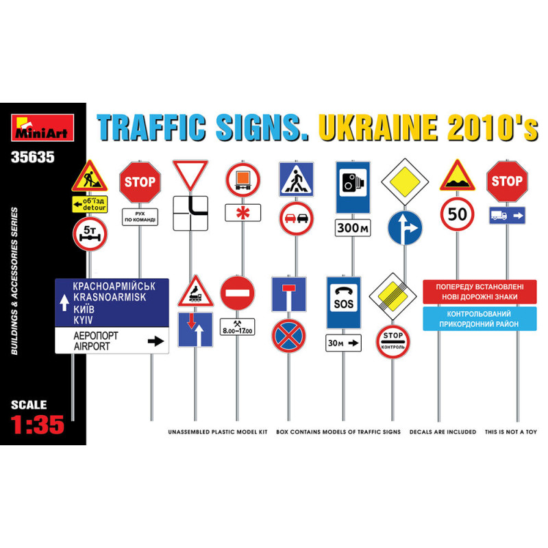 Panneaux de signalisation. Ukraine années 2010 - 1/35 - MINIART 35635