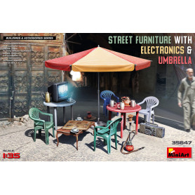 Mobilier urbain et parasol - 1/35 - MINIART 35647