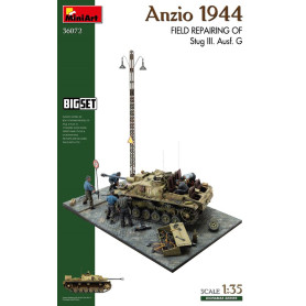 Anzio 1944. Réparation sur le terrain d'un Stug III Ausf. G. Grand coffret - 1/35 - MINIART 36072