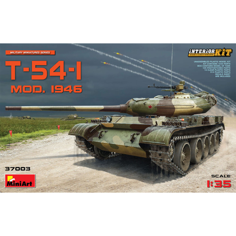 Char moyen soviétique T-54-1 - 1/35 - MINIART 37003