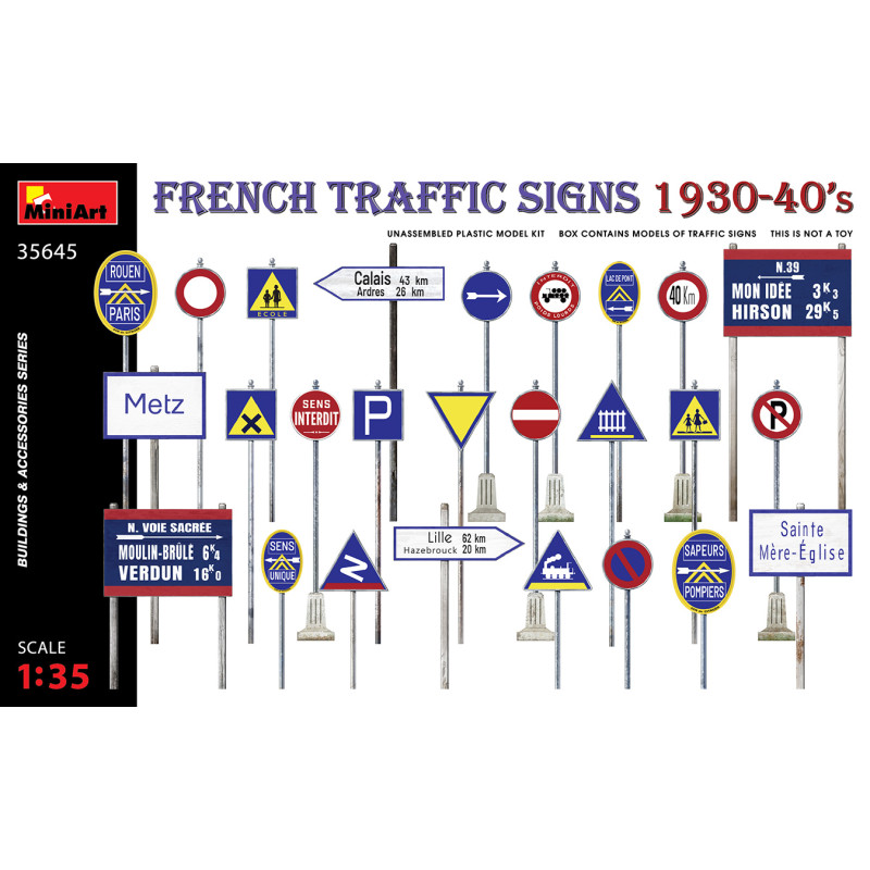 Panneaux de signalisation français années 1930-1940 - 1/35 - MINIART 35645