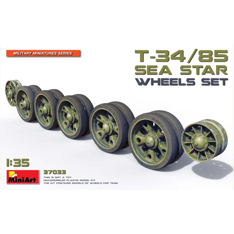Ensemble de roues Sea Star pour T-34/85 - Échelle 1/35 - MINIART 37033