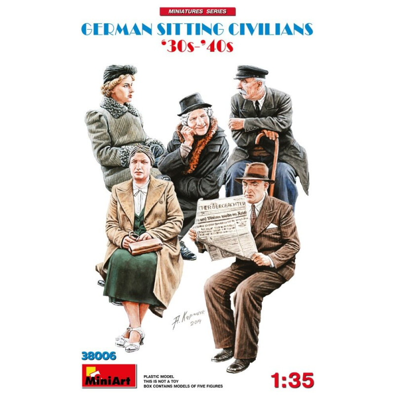 Civils allemands assis, années 30-40 - 1/35 - MINIART 38006