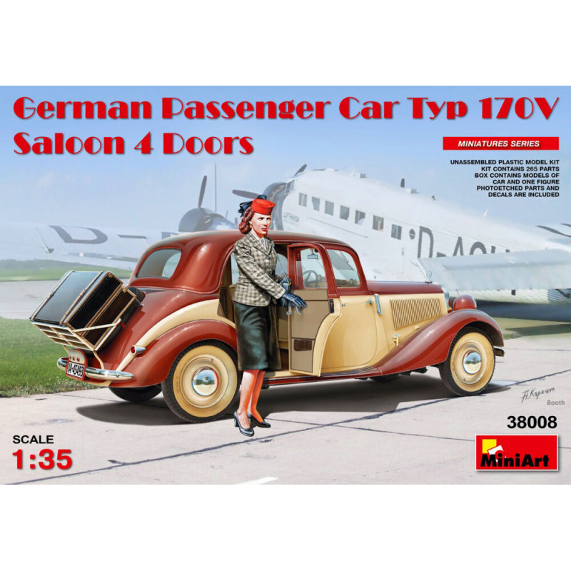 Voiture particulière allemande type 170V, berline 4 portes - 1/35 - MINIART 38008