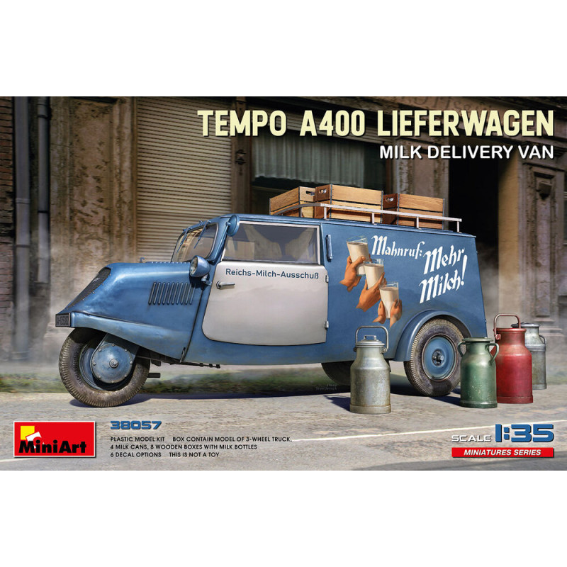 Fourgon de livraison de lait Tempo A400 - 1/35 - MINIART 38057