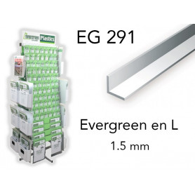 Evergreen EG291 - (x4) profilé en L styrène 1.5 mm