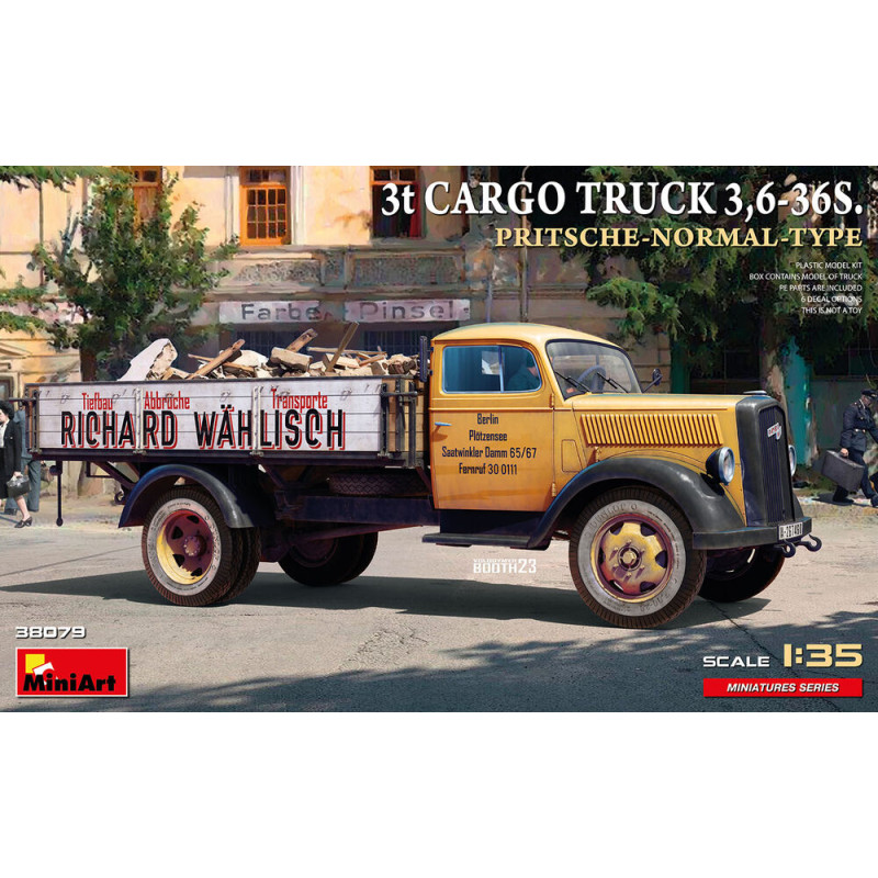 Camion cargo 3 tonnes 3.6-36S à plateau - Échelle 1/35 - MINIART 38079