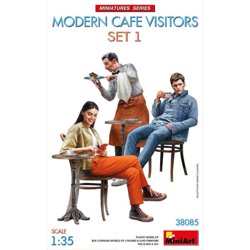 Clients et serveur de café moderne 1 - 1/35 - MINIART 38085