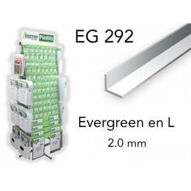 Evergreen EG292 - (x4) profilé en L styrène 2.0 mm