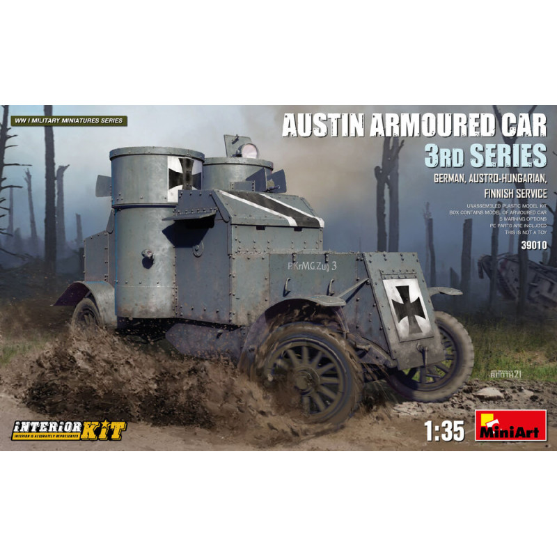 Voiture blindée Austin 3e série&nbsp;: Service allemand, austro-hongrois et finlandais - 1/35 - MINIART 39010