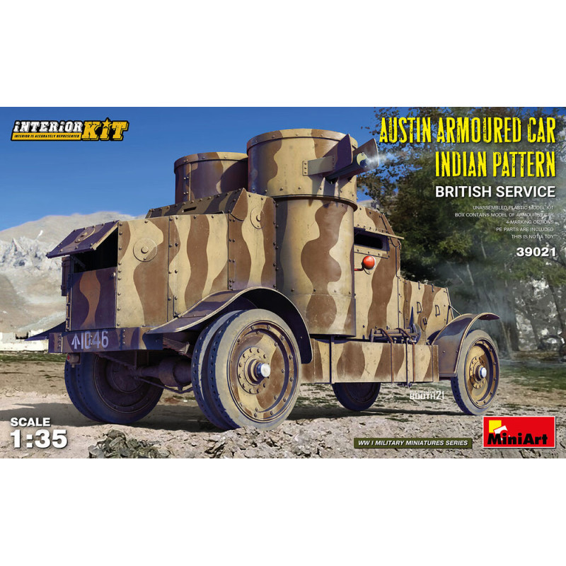 Voiture blindée Austin modèle indien. Service britannique - 1/35 - MINIART 39021