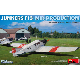 Junkers F13. Milieu de production. Service allemand, polonais, suisse - 1/48 - MINIART 48005
