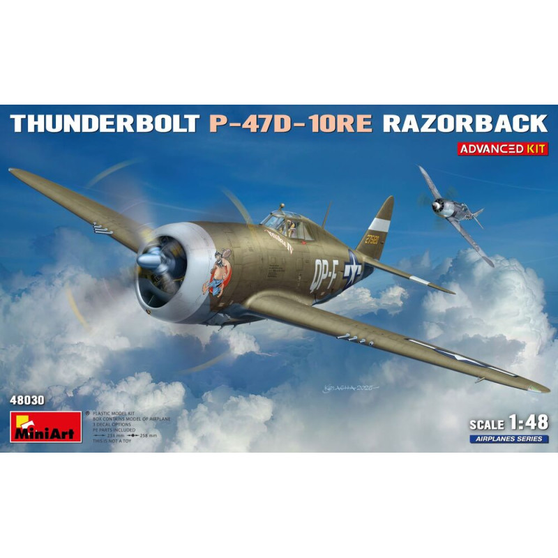 Thunderbolt P-47D-10RE Razorback. Kit avancé - 1/48 - MINIART 48030