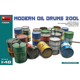 Bidons d'huile modernes (200 l) - 1/48 - MINIART 49009