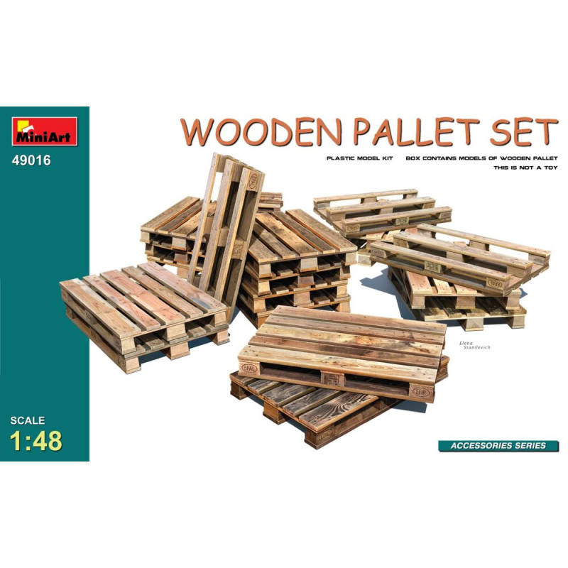 Ensemble de palettes en bois - 1/48 - MINIART 49016
