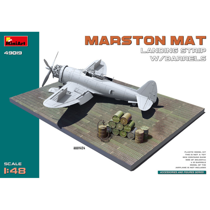Piste d'atterrissage Marston Mat avec barils - 1/48 - MINIART 49019