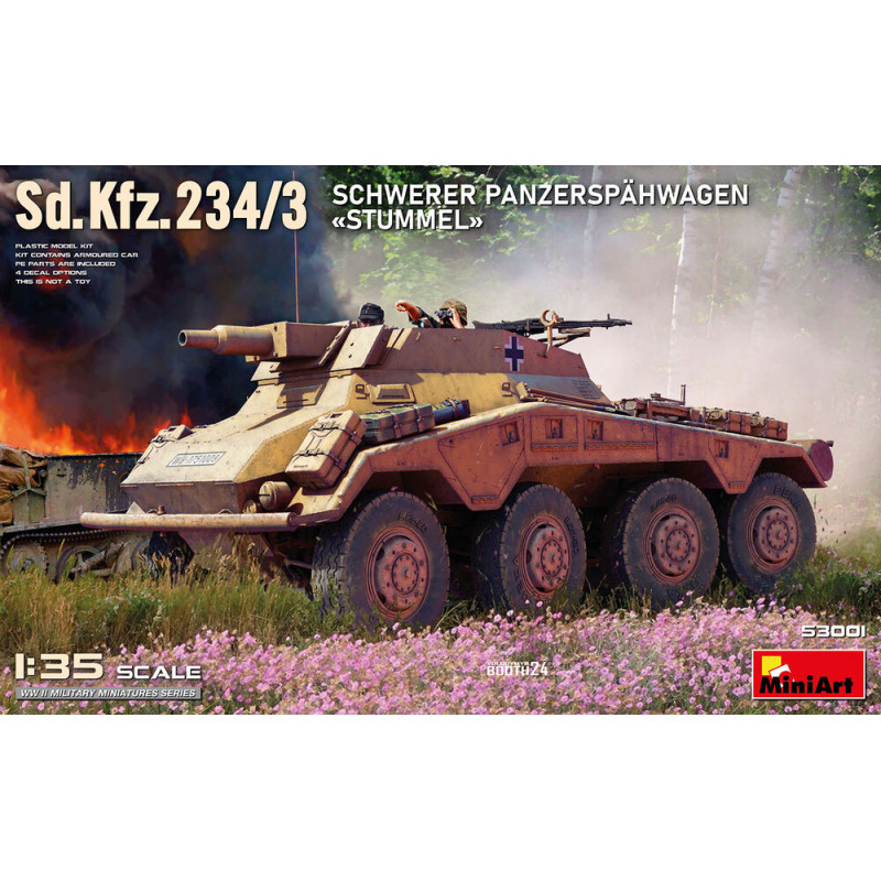 Sd.Kfz.234/3 Véhicule blindé lourd de reconnaissance "Stummel" - 1/35 - MINIART 53001