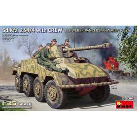 Sd.Kfz. 234/4 Véhicule de reconnaissance blindé lourd 7,5 cm avec équipage - 1/35 - MINIART 53014