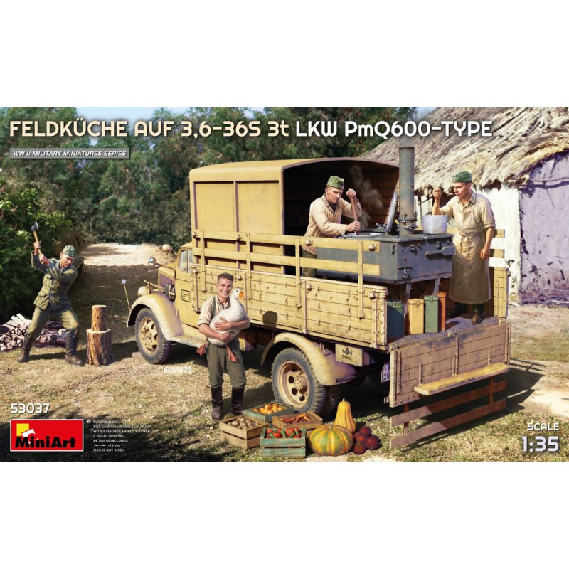 Cuisine de campagne sur camion 3.6-36S 3t PmQ600 - 1/35 - MINIART 53037