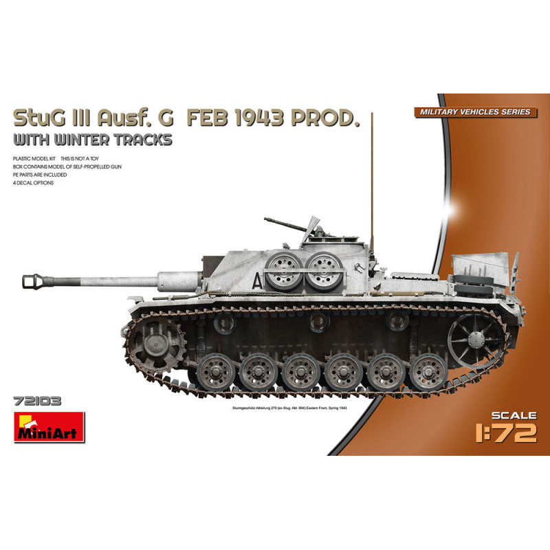 StuG III Ausf. G février 1943 avec pistes d'hiver - 1/72 - MINIART 72103