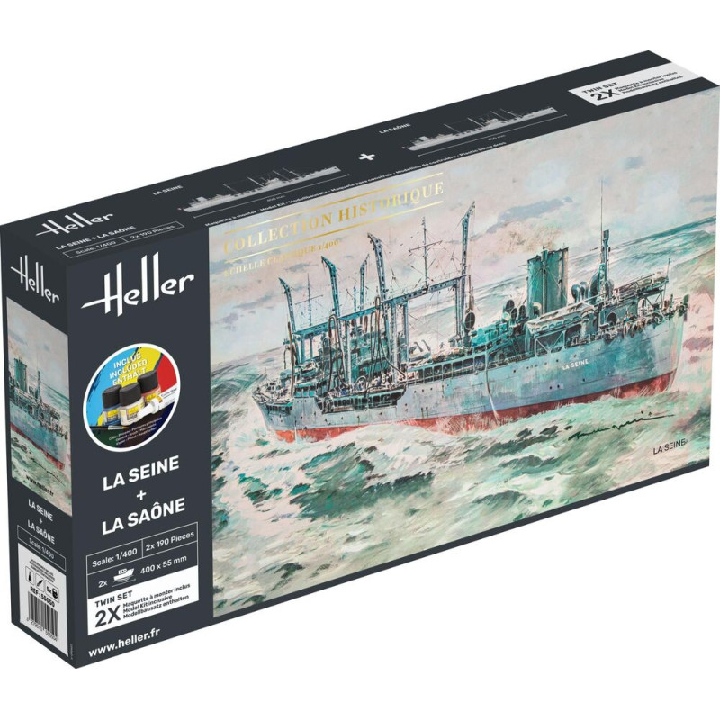 Set Twin Set La Seine + La Saone Kit complet - 1/400 - HELLER 55050