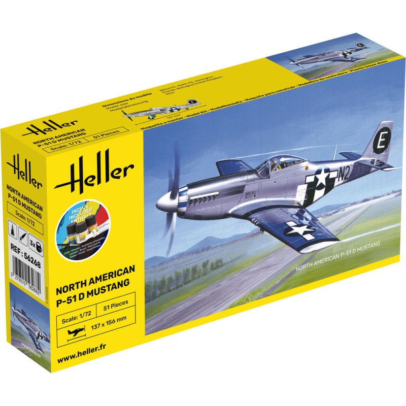 P-51 Mustang Kit Complet - 1/72 - HELLER 56268