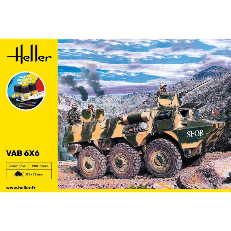 Maquette VAB 6x6 Kit complet - 1/35 - HELLER 57141