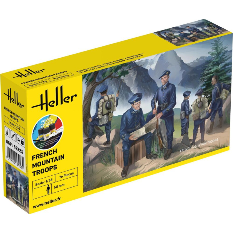 Troupes de montagne françaises Kit complet - 1/35 - HELLER 57223