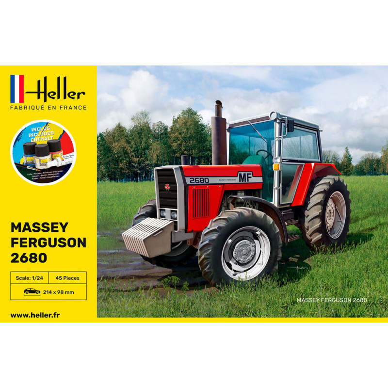 Maquette Tracteur Massey Ferguson 2680 - HELLER 81402 - 1/24 - HELLER Maquette Tracteur Massey Ferguson 2680 - HELLER 81402 - 1/24 - HELLER
