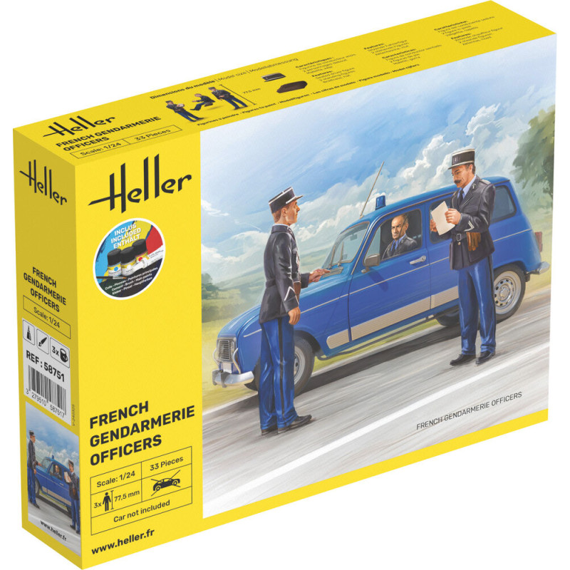 Gendarmes français Kit complet - Échelle 1/24 - HELLER 58751