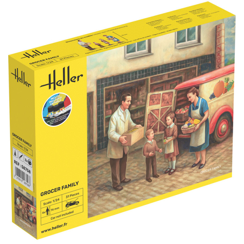 Famille d'épiciers Kit complet - 1/24 - HELLER 58758