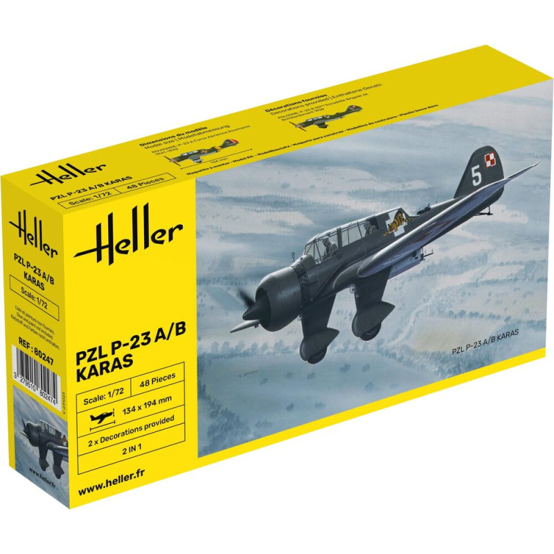 Bombardier léger de reconnaissance PZL 23 Karas - 1/72 - HELLER 80247
