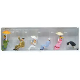 Personnages assis 1900 - HO 1/87 - PREISER 12136