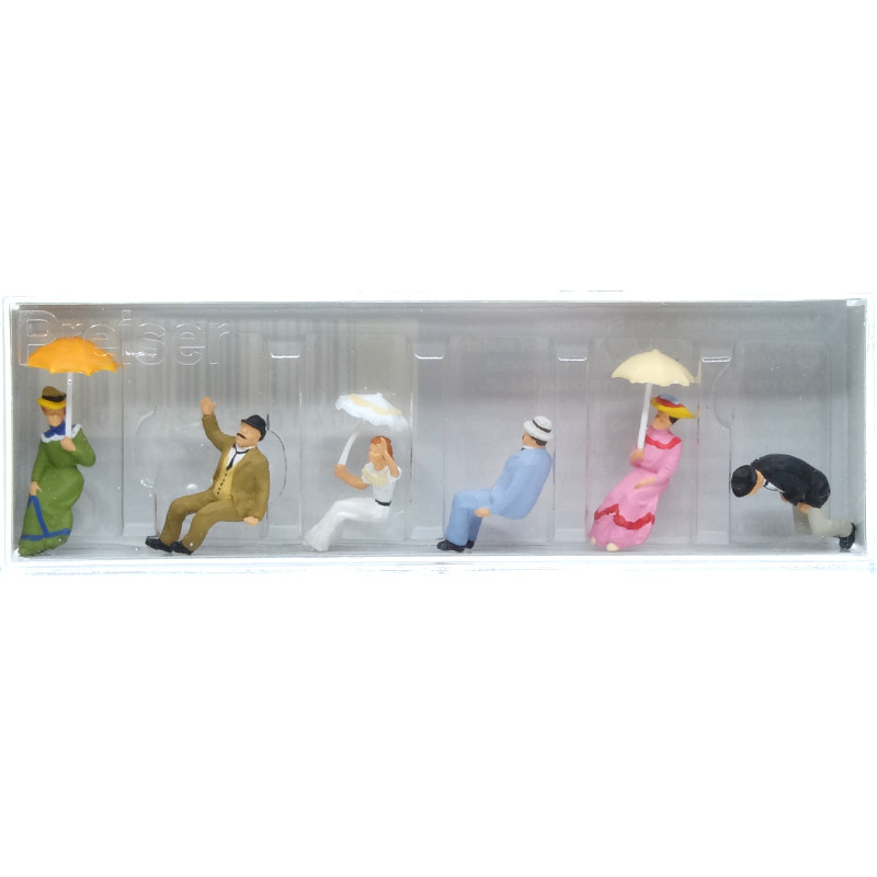 Personnages assis 1900 - HO 1/87 - PREISER 12136