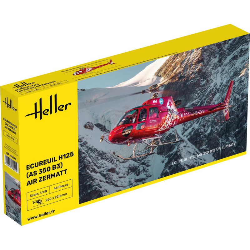 Hélicoptère Ecureuil H125 (AS 350 B3) Air Zermatt - 1/48 - HELLER 80490