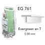 Evergreen EG761 - (x4) profilé en T styrène 0.88 mm