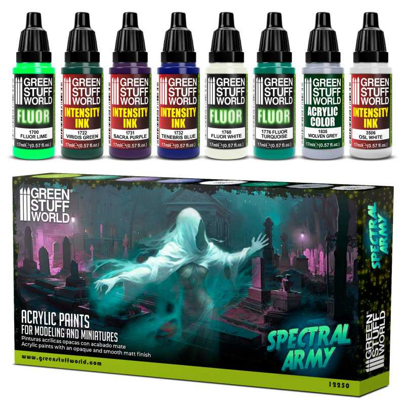 Set Peinture acrylique Spectral Army - Green Stuff World 12250