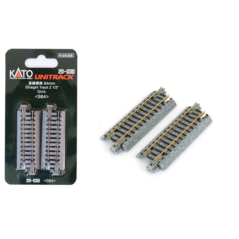 KATO Unitrack 2x rail droit 64 mm - KATO 20-030