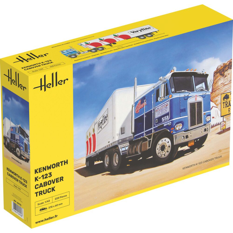 Camion Kenworth K-123 à cabine avancée - 1/43 - HELLER 80793
