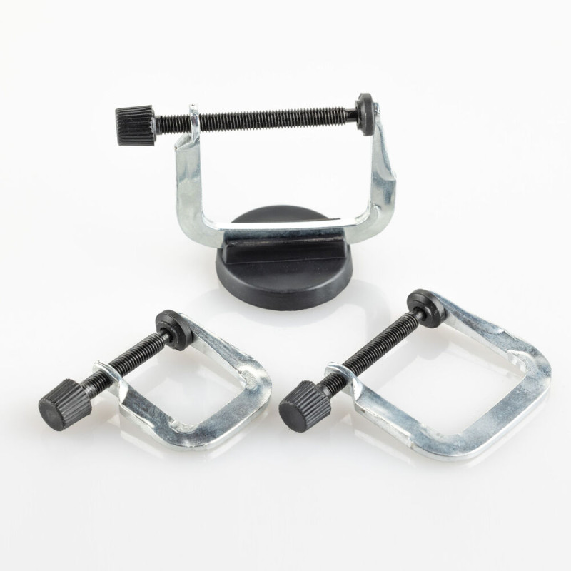 Jeu de 3 serre-joints à vis avec base magnétique - HELLER 99003