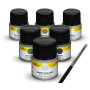 Set de peinture acrylique «&nbsp;Avions militaires&nbsp;» 6 x 12 ml, pinceau - HELLER 9402